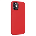 Coque iPhone 12 mini en Silicone Liquide Nillkin Flex Pure - Rouge