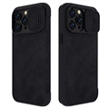 Étui à Rabat Samsung Galaxy S22 Ultra 5G Nillkin Qin Pro - Noir