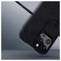 Étui à Rabat iPhone 13 Pro Max Série Nillkin Qin Pro - Noir