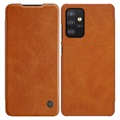 Étui à Rabat Samsung Galaxy A52 5G, Galaxy A52s - Série Nillkin Qin - Marron