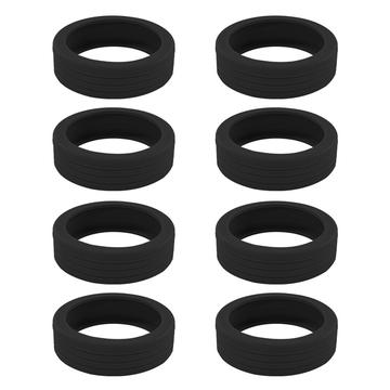 Protecteurs de roues en silicone pour valises - 8 Pcs. - Noir