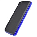 Étui à Rabat Nokia C1 Plus - Fibre de Carbone - Bleu
