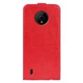Étui à Rabat Vertical avec Porte-Cartes pour Nokia C200 - Rouge