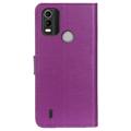 Étui Portefeuille Nokia C21 Plus avec Fermeture Magnétique - Violet