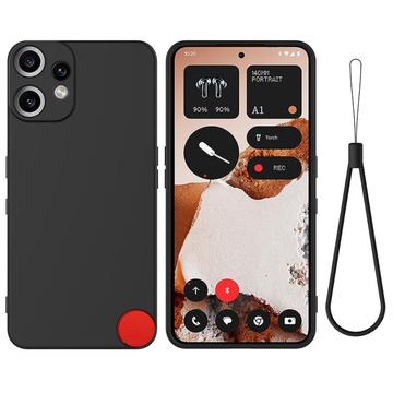 Coque Nothing CMF Phone 2 Pro en silicone liquide avec dragonne - Noire