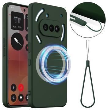 Coque Nothing Phone (3a) en Silicone Liquide - Compatible MagSafe - Vert Foncé