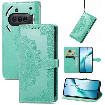 Étui Portefeuille Nothing Phone (3a) Mandala Série - Vert