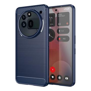 Coque Nothing Phone (3a) Pro en TPU Brossé - Fibre de Carbone