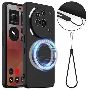 Coque Nothing Phone (3a) Pro en Silicone Liquide - Compatible MagSafe - Noire