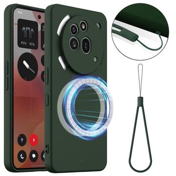 Coque Nothing Phone (3a) Pro en Silicone Liquide - Compatible MagSafe - Vert Foncé