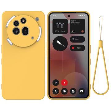 Coque Nothing Phone (3a) Pro en silicone liquide avec dragonne