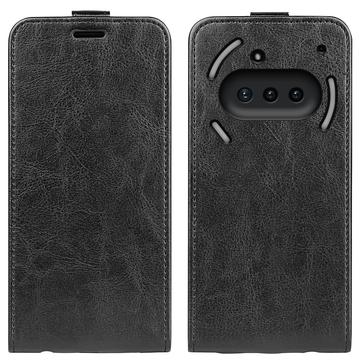 Étui à Rabat Vertical Nothing Phone (3a) avec Porte-Cartes - Noir
