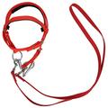 Licol équestre en nylon avec longe - 1.3m - Rouge