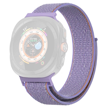 Bracelet en Nylon Samsung Galaxy Watch Ultra avec Fermeture Velcro - 47mm - Violet