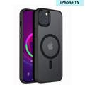Coque Hybride iPhone 15 - Okkes MagSafe - Noire / Claire