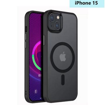 Coque Hybride iPhone 15 - Okkes MagSafe - Noire / Claire