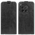 Étui à Rabat Vertical OnePlus 12 avec Porte-Cartes - Noir