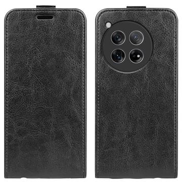 Étui à Rabat Vertical OnePlus 12 avec Porte-Cartes - Noir