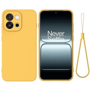 Coque OnePlus 13T/13s en silicone liquide avec dragonne - Jaune