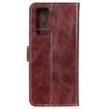 Étui Portefeuille OnePlus 9 Pro avec Fermeture Magnétique - Marron