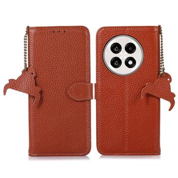 Étui Portefeuille OnePlus Ace 5/5 Pro/13R en Cuir avec RFID - Marron