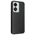 Étui à Rabat OnePlus Nord 2T - Fibre de Carbone - Noir