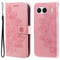 Étui Portefeuille OnePlus Nord 4 Mandala Série - Rose Doré