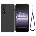 Coque OnePlus Nord 5 en silicone liquide avec dragonne - Noire