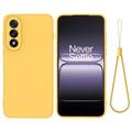 Coque OnePlus Nord 5 en silicone liquide avec dragonne - Jaune