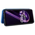 Étui à Rabat OnePlus Nord CE 2 Lite 5G - Fibre de Carbone - Bleu
