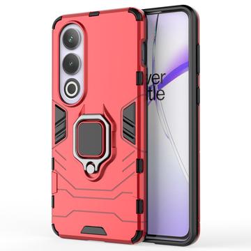 Coque Hybride OnePlus Nord CE4/Ace 3V avec Support Bague - Rouge
