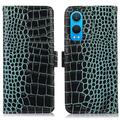 Étui Portefeuille OnePlus Nord CE4 Lite/Oppo K12x en Cuir avec RFID - Série Crocodile