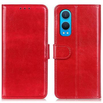 Étui Portefeuille OnePlus Nord CE4 Lite/Oppo K12x avec Fermeture Magnétique - Rouge