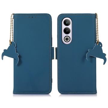 Étui Portefeuille OnePlus Nord CE4 en Cuir avec RFID - Bleu