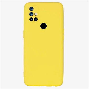 Coque OnePlus Nord N10 5G en Plastique Caoutchouté - Jaune