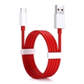Câble USB Type-C OnePlus Warp Charge 5461100012 - 1.5m - Rouge / Blanc - 1,5m