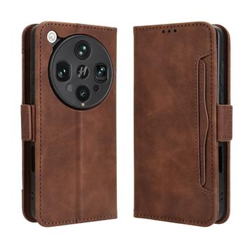 Étui portefeuille Oppo Find X8 Ultra Porte-Cartes - Marron