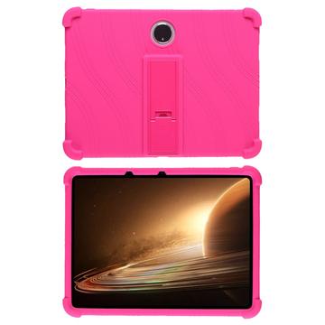 Étui Oppo Pad 2 en silicone avec béquille - Rose vif