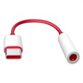 Câble Adaptateur USB-C / 3.5mm OnePlus - Bulk - Rouge / Blanc