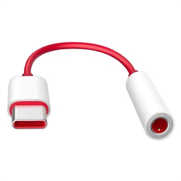 Câble Adaptateur USB-C / 3.5mm OnePlus - Bulk - Rouge / Blanc