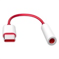 Câble Adaptateur USB-C / 3.5mm OnePlus - Rouge / Blanc
