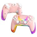 P07 Dazzle Lighting Contrôleur Bluetooth sans fil pour PS4/Android/iOS/Switch/PC - Rose
