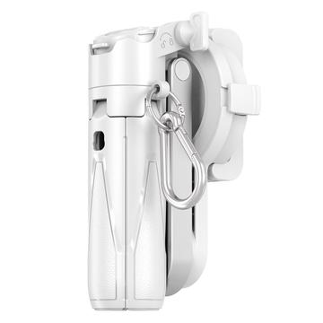 P15-C Bâton magnétique 2-en-1 pour selfie et trépied avec lumière RVB - Blanc