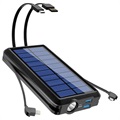 Bloc d'Alimentation Solaire sans Fil PSOOO PS-158 - 10000mAh - Noir