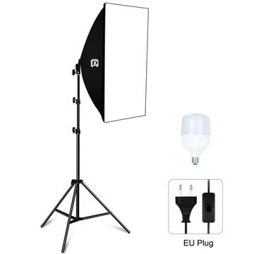 PULUZ Photographie Lumière Trépied+50x70cm Photo Studio Boîte à lumière+E27 Ampoule LED - EU Plug