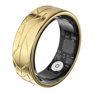 PX02 Smart Ring multifonction Crack Design avec contrôle photo - Taille : 20.7mm - Or