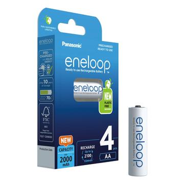 Panasonic Eneloop BK-3MCDE/4BE Piles AA rechargeables 2000mAh - 4 Pcs.