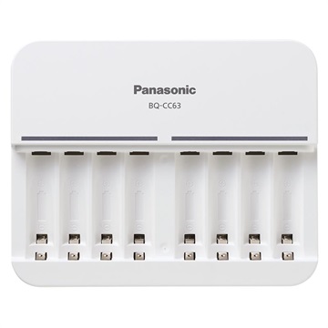 Chargeur Panasonic Eneloop BQ-CC63 pour 8 Piles AA/AAA - Blanc