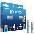 Panasonic Eneloop Mix BK-KJMCDE44E 8BE Piles rechargeables AA/AAA - 2000mAh/800mAh - 8 Pcs.