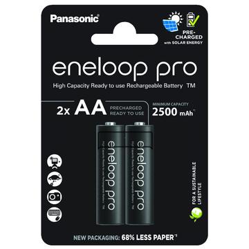 Panasonic Eneloop Pro BK-3HCDE/2CP Piles AA rechargeables 2500mAh - 2 Pcs.